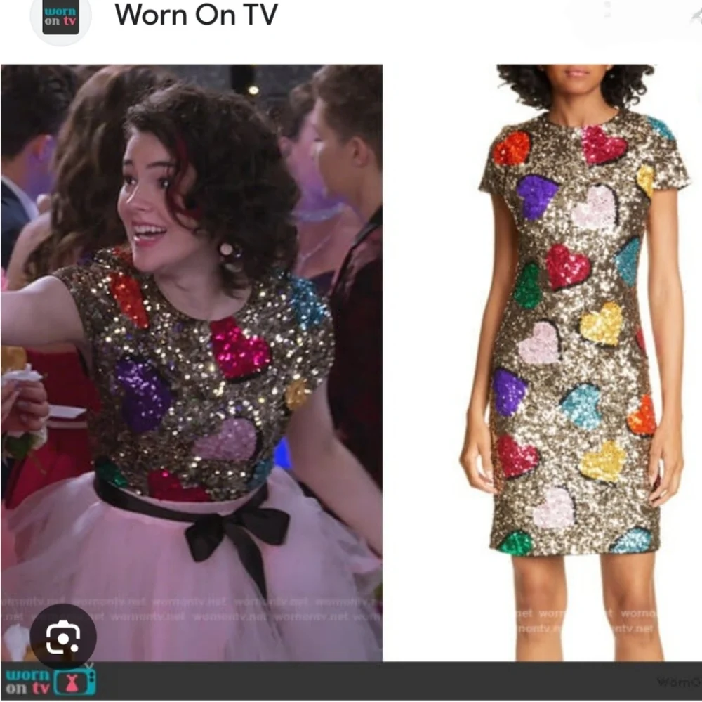 Alice + olivia Nat Heart Sequin Mini Dress Size 0 - Picture 13 of 16